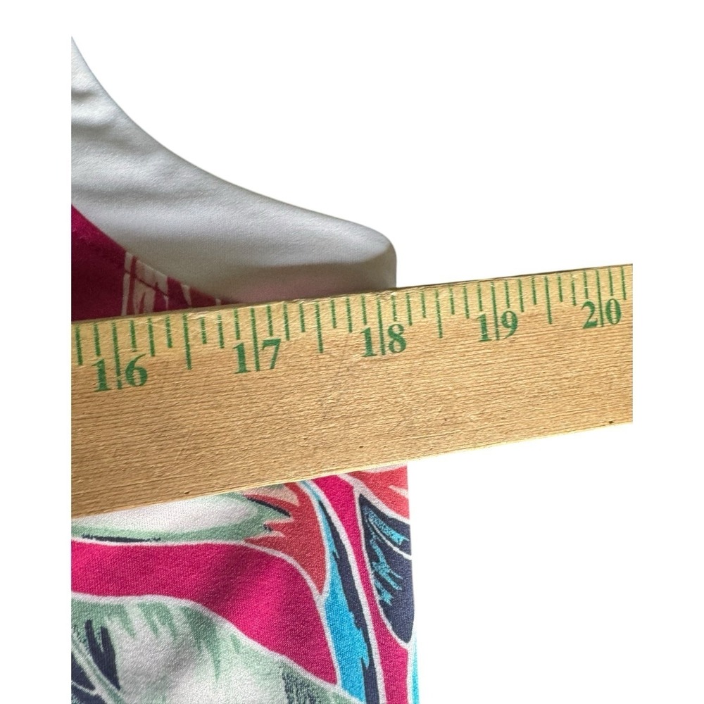 Tommy Bahama Golf Womens Large Pink Tropical Floral Sleeveless Quarter Zip Polo - Picture 8 of 12